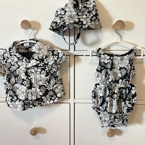 Baby Gap Twin Outfit - Black & White